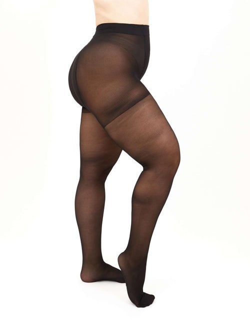 Giulia - Molly 40den (grandes tailles) Collants conçus pour jambes courtes (multipack) - Noir - XL - Kiabi