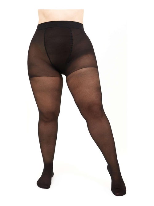 Giulia - Molly 40den (grandes tailles) Collants conçus pour jambes courtes (multipack) - Noir - XL - Kiabi
