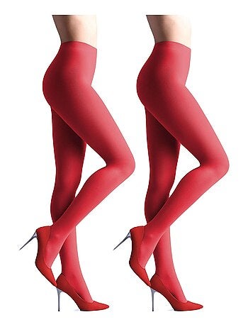 Giulia - Samba 40den (Multipack) Opaque Collant - Rouge - S