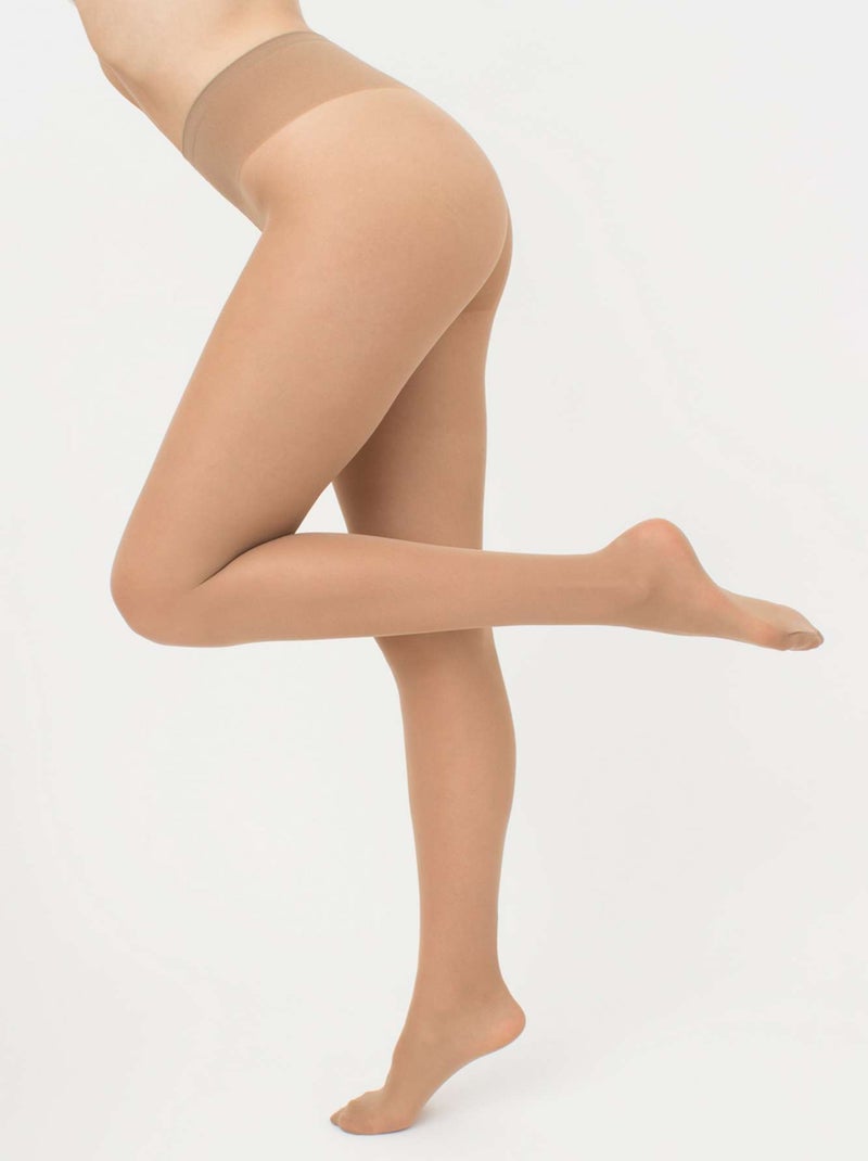 Giulia - Sensi Collant 40den semi-opaque soiematte (Multipack) - Caramel - L Marron caramel - Kiabi