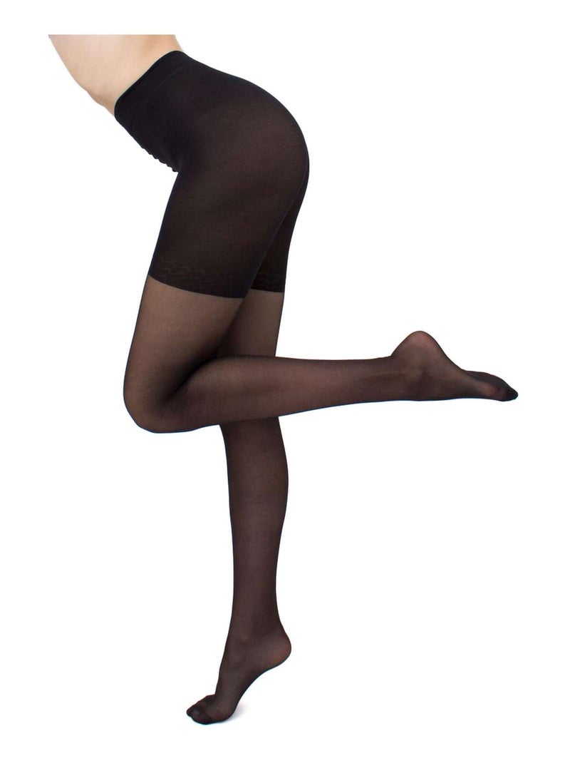 Giulia - Slim 20den Collant Sheer est un correcteur de silhouette - Noir - S Noir - Kiabi