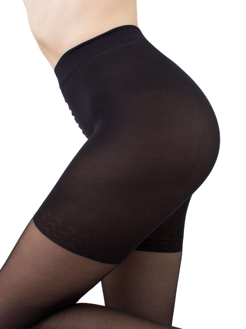 Giulia - Slim 20den Collant Sheer est un correcteur de silhouette - Noir - S Noir - Kiabi