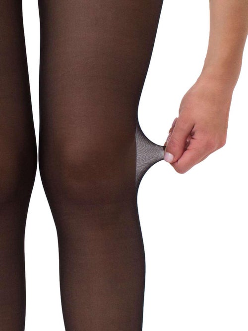 Giulia, Chic 20den Collants avec culotte bikini et couture noire (multipack)- Noir -  S - Kiabi