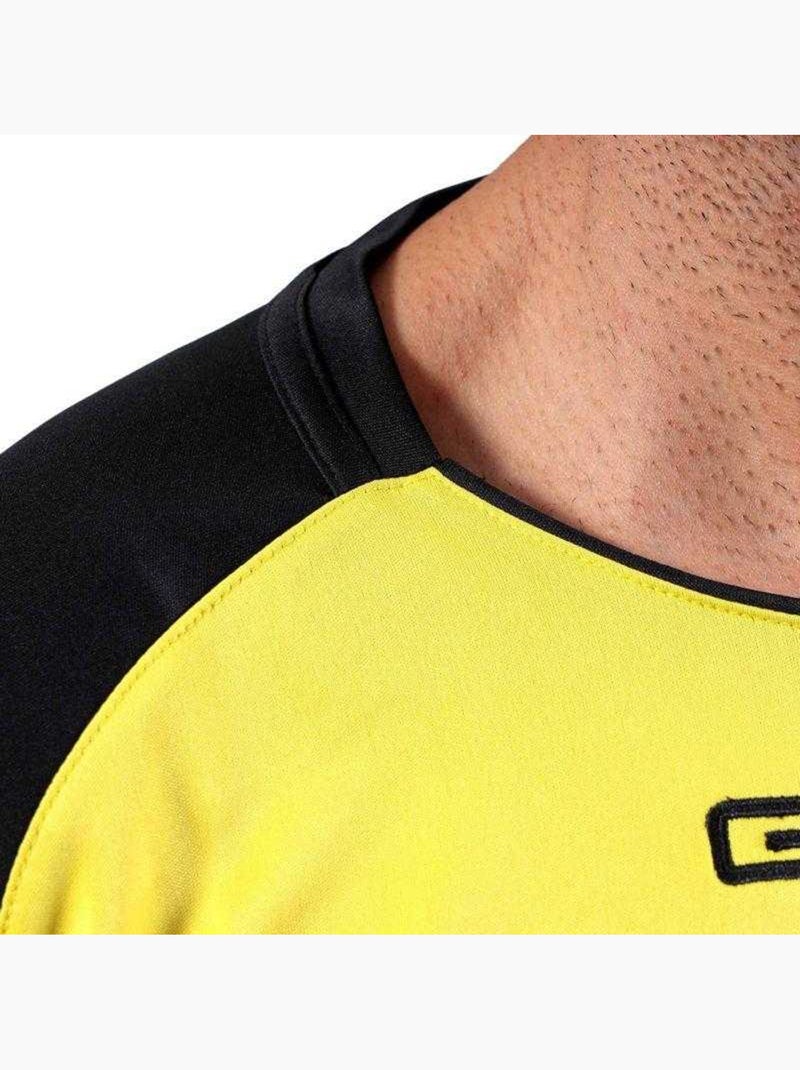 Givova - T-shirt manches raglan CAPO Noir Jaune - Kiabi
