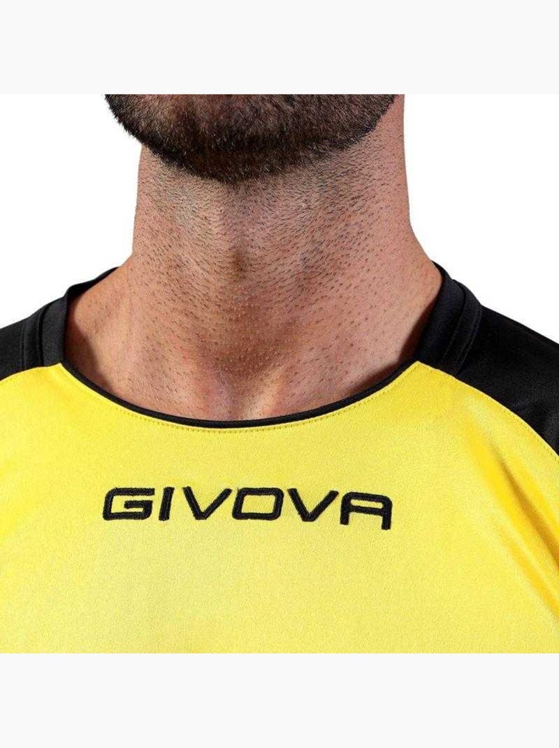 Givova - T-shirt manches raglan CAPO Noir Jaune - Kiabi