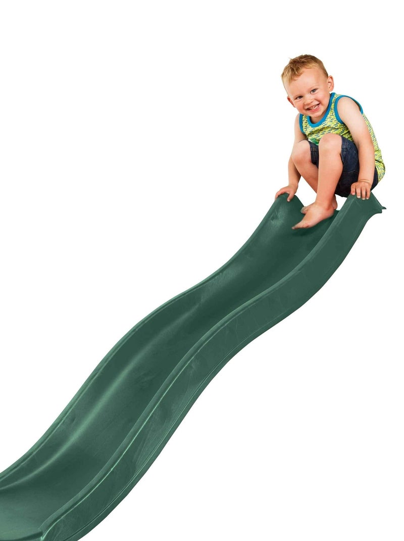 Toboggan Wavy 175 Cm Vert Kaki – Des Glissades Fluides Et Sécurisées Pour Le Jardin !