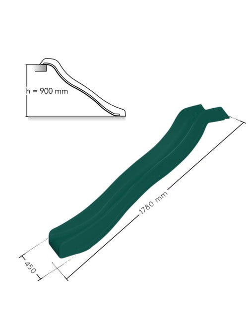 Glissière toboggan double vague pour portiques à plateformes H90 cm - Kiabi