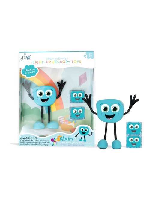 Glo Pals - Personnage Blair bleu et 2 cubes lumineux - Kiabi
