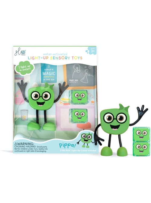 Glo Pals - Personnage Pippa vert et 2 cubes lumineux - Kiabi