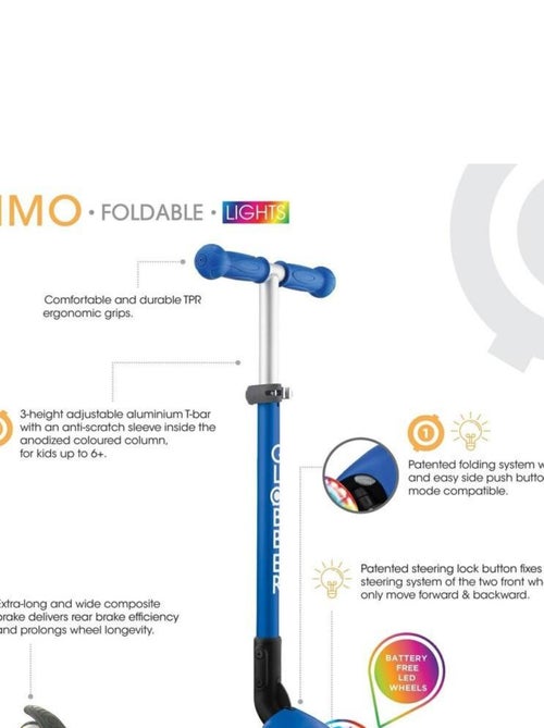 GLOBBER - Trottinette évolutive enfant lumineuse et pliable Primo - Vert - Kiabi