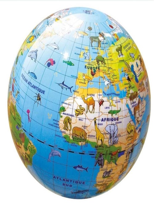 Globe gonflable Animaux 30cm - Kiabi