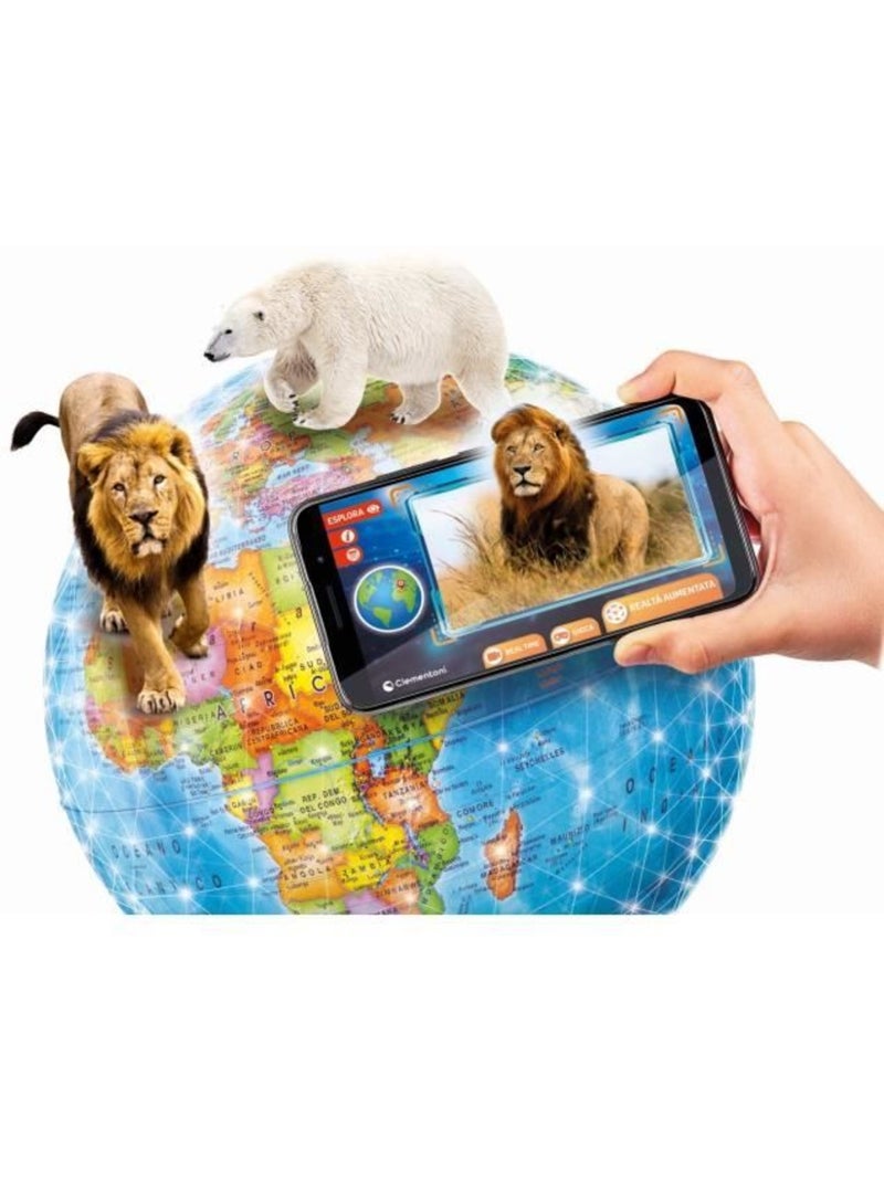 Globe interactif avec stylo bluetooth, 28 activités - exploraglobe - clementoni Bleu - Kiabi