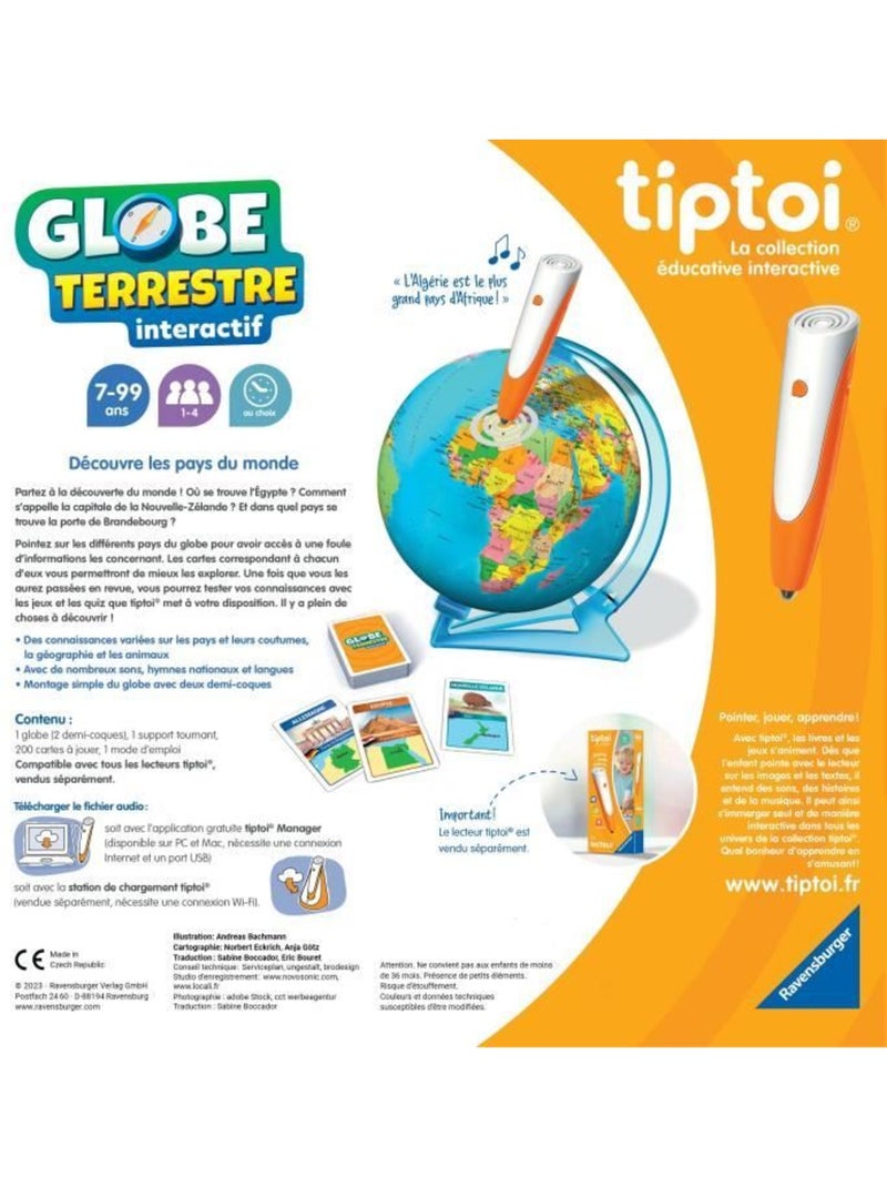 Globe interactif avec support tournant et 200 cartes - tiptoi - ravensburger N/A - Kiabi