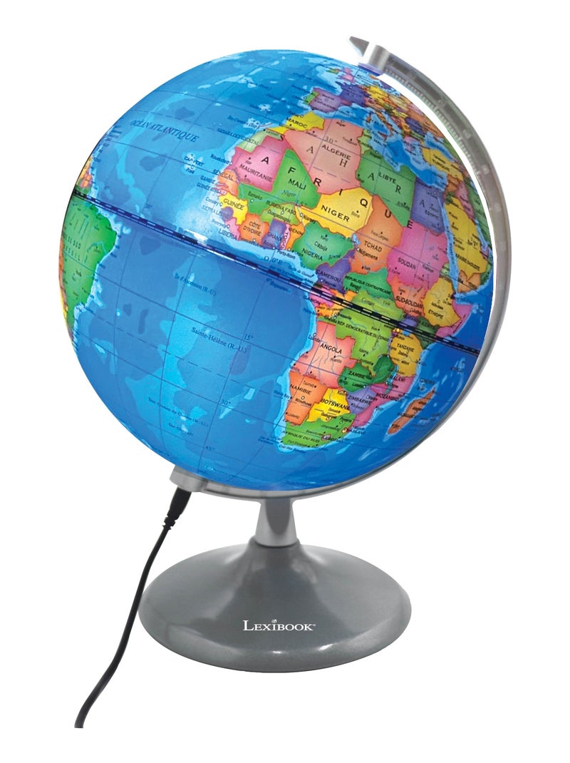 Globe jour et nuit lumineux (français) Noir - Kiabi