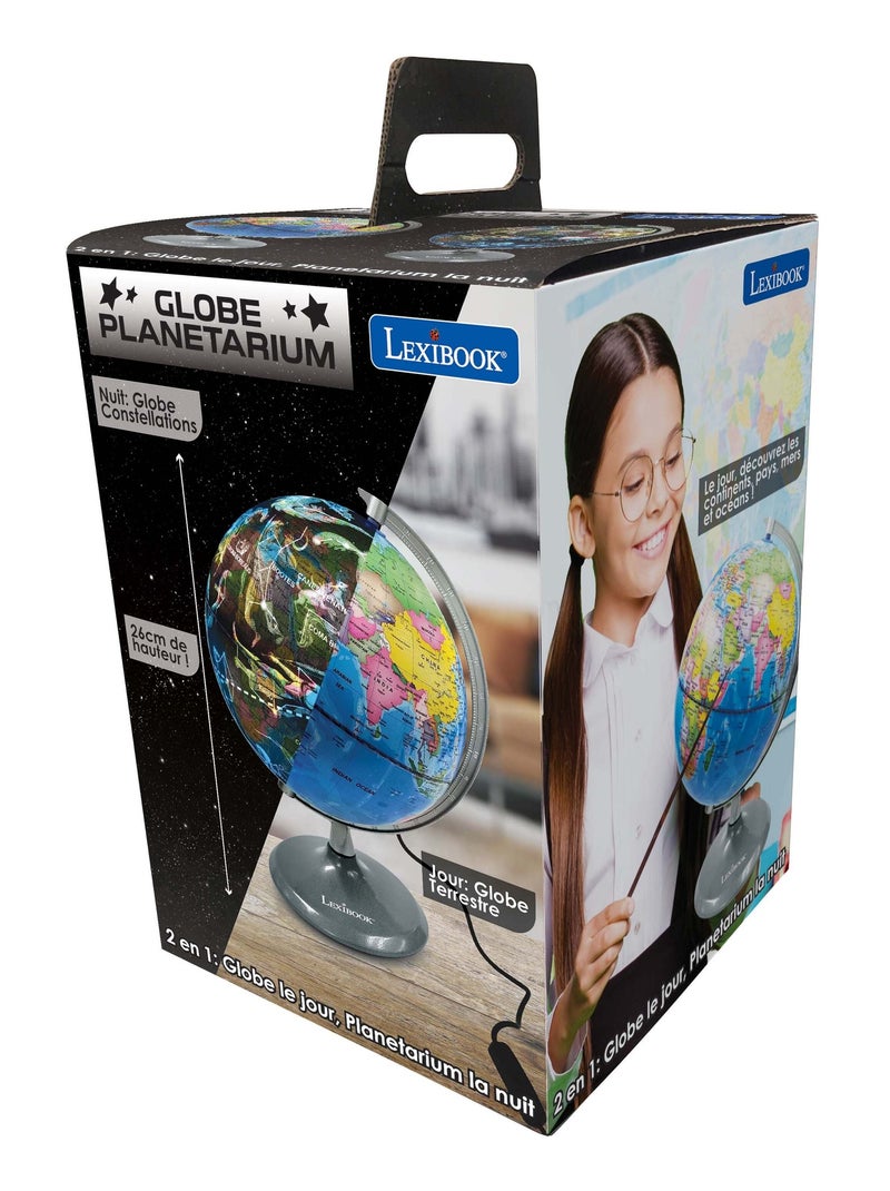 Globe jour et nuit lumineux (français) Noir - Kiabi