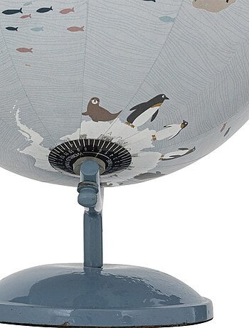 Globe terrestre base métal pour enfant bleu D20