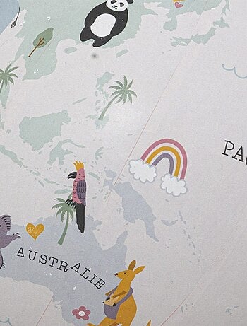 Globe terrestre base métal pour enfant rose D20