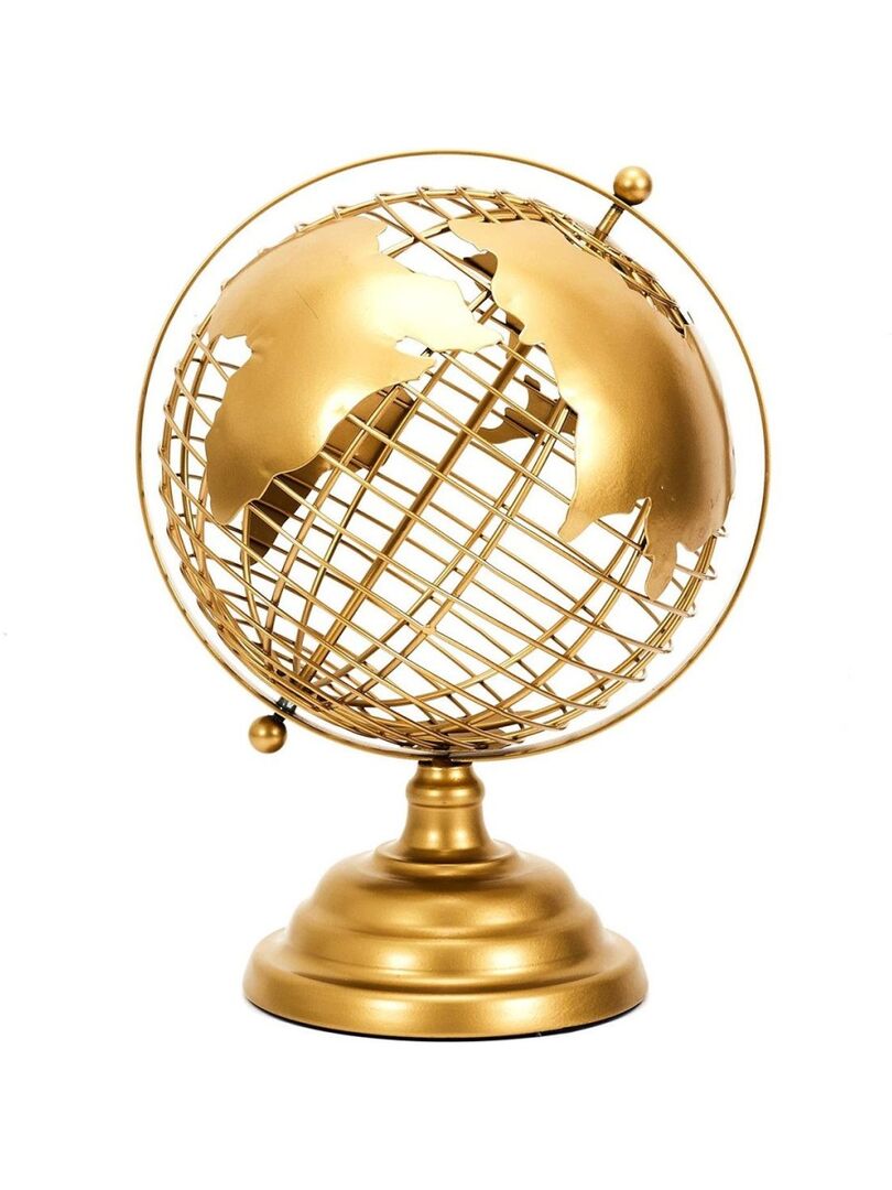 Globe terrestre métal doré Doré/or - Kiabi