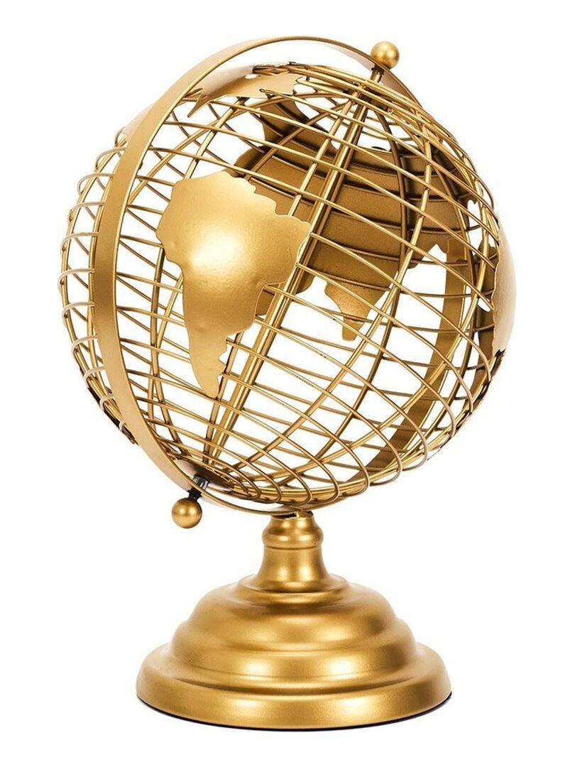 Globe terrestre métal doré Doré/or - Kiabi