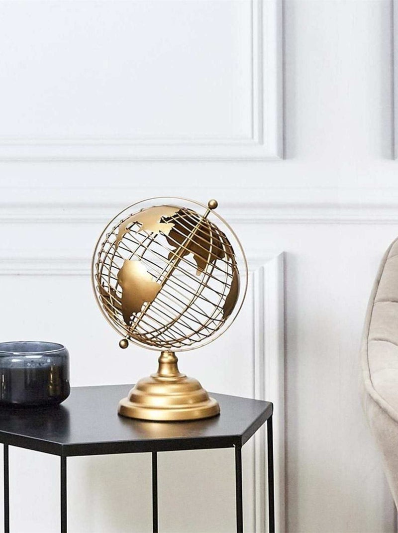 Globe terrestre métal doré Doré/or - Kiabi