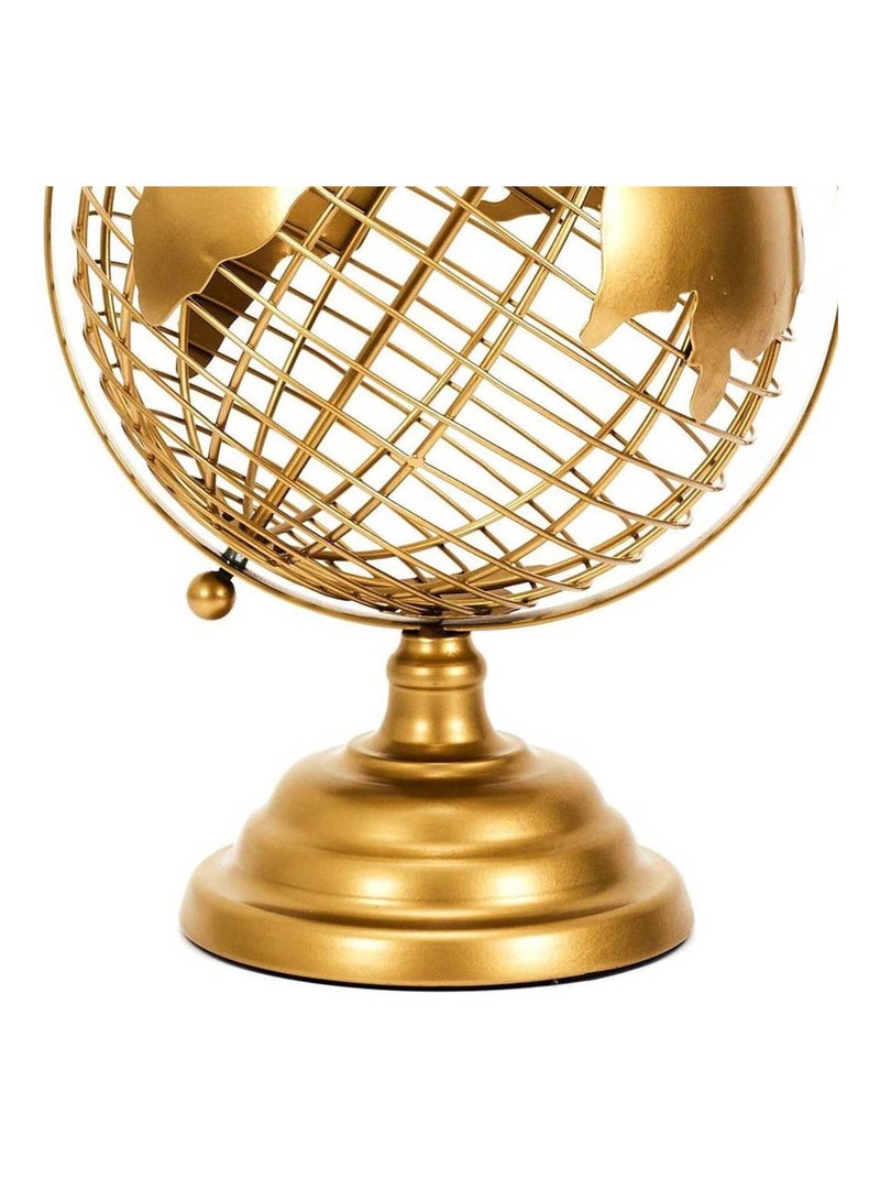 Globe terrestre métal doré Doré/or - Kiabi