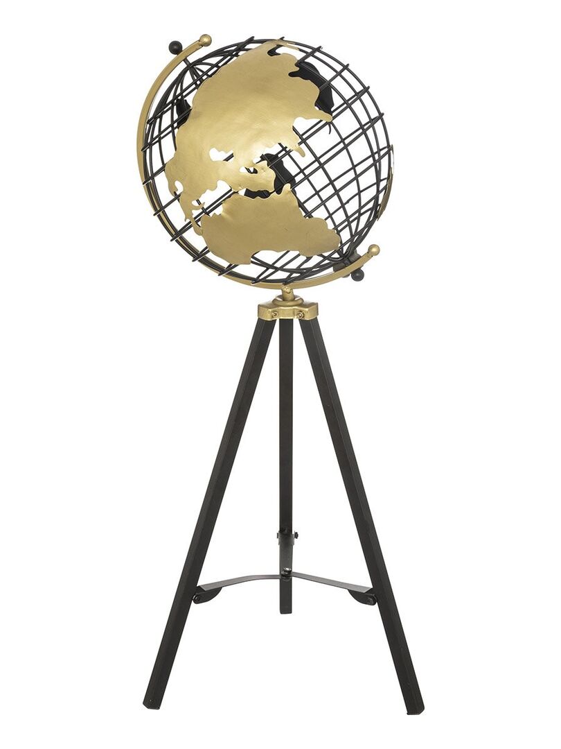 Globe terrestre métal sur pied Ramon H70 Noir - Kiabi