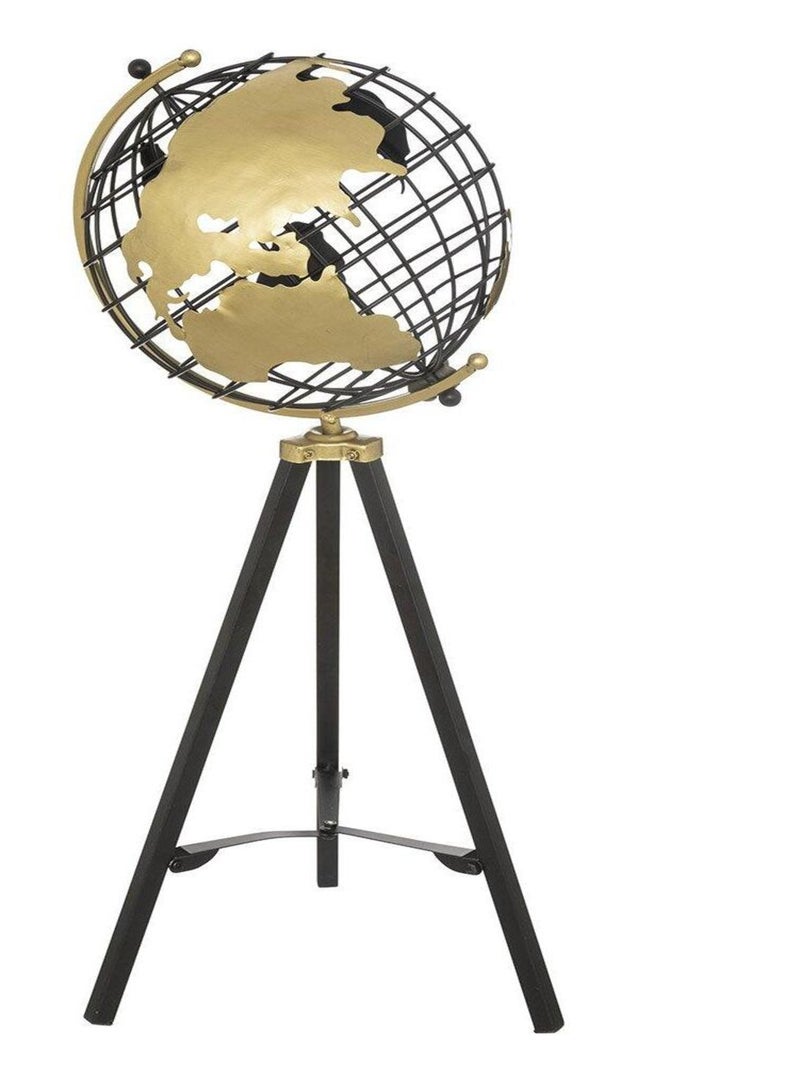 Globe terrestre métal sur pied Ramon H70 Noir - Kiabi