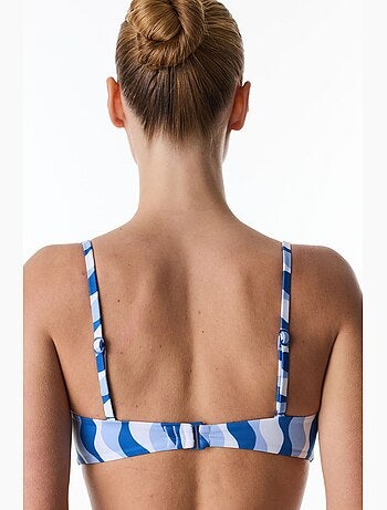 Gloria haut de bikini bandeau rayé penti