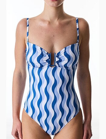 Gloria maillot de bain rayé bandeau penti