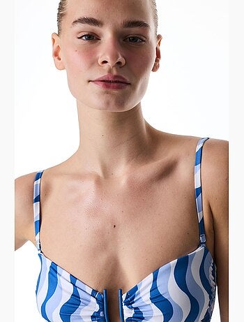 Gloria maillot de bain rayé bandeau penti