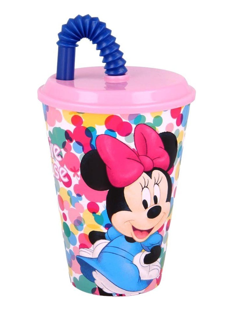 Gobelet avec paille Minnie enfant verre en plastique reutilisable Multicolore - Kiabi
