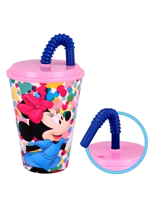 Gobelet avec paille Minnie enfant verre en plastique reutilisable - Kiabi Gobelet avec paille Minnie enfant verre en plastique reutilisable - Kiabi