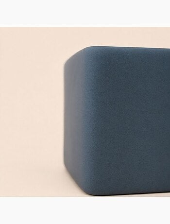 Gobelet carré en céramique bleue