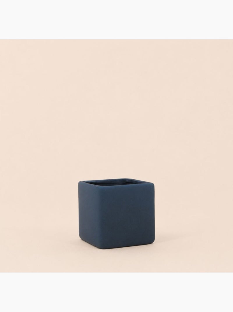 Gobelet carré en céramique bleue Bleu - Kiabi
