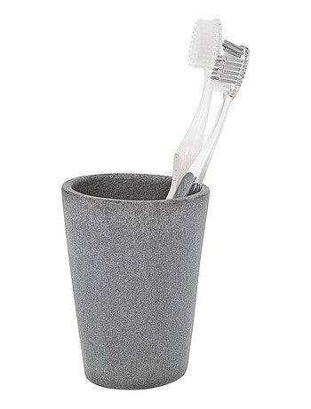 Gobelet de salle bain design pierre Pebble