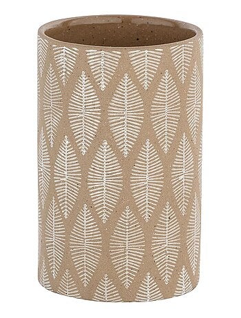 Gobelet de salle de bain à motifs feuilles TUPIAN