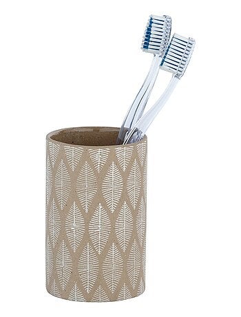 Gobelet de salle de bain à motifs feuilles TUPIAN