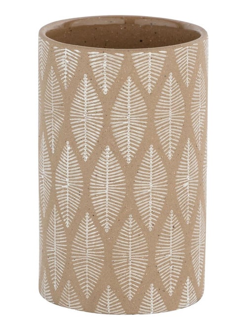 Gobelet de salle de bain à motifs feuilles TUPIAN - Kiabi