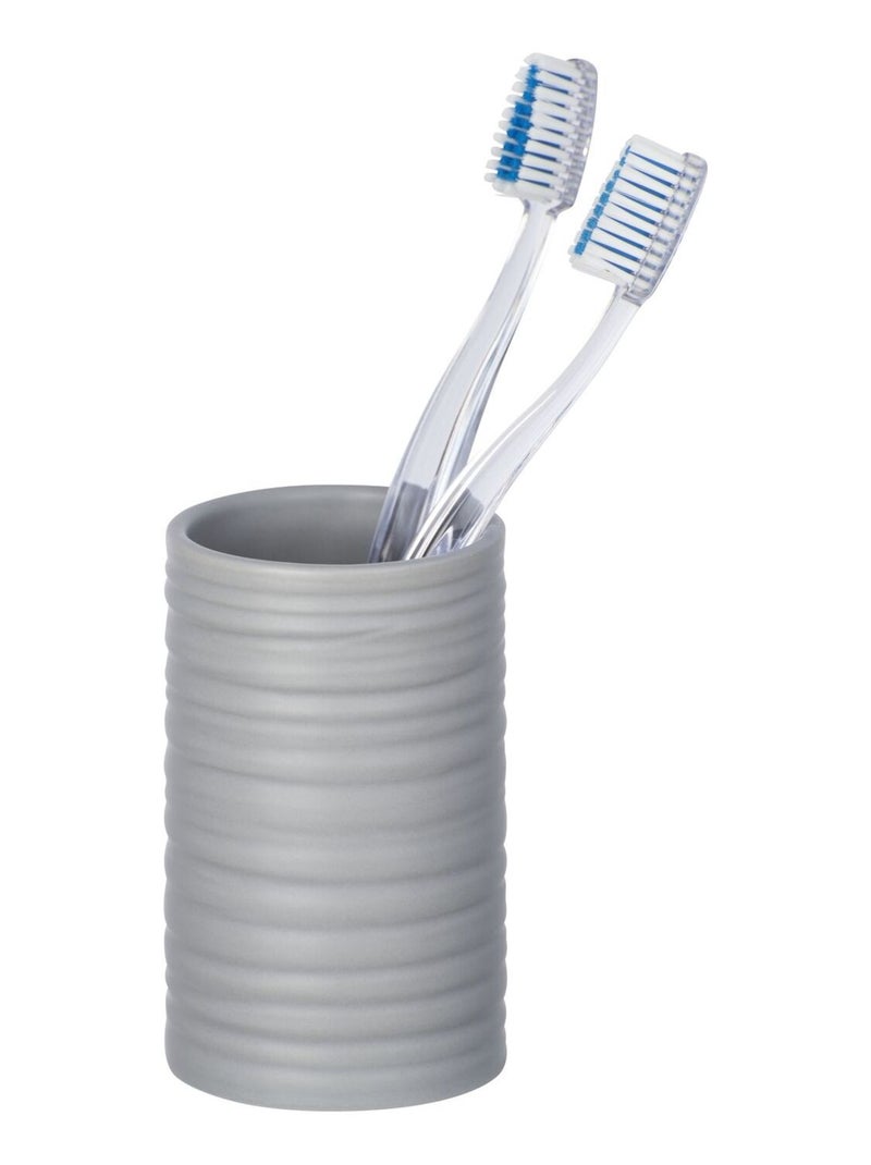 Gobelet de salle de bain design Mila Gris - Kiabi