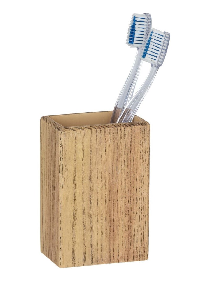 Gobelet de salle de bain effet bois MARLA Marron - Kiabi