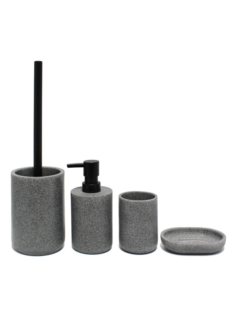 Gobelet de salle de bain effet granit JASPER Gris foncé - Kiabi