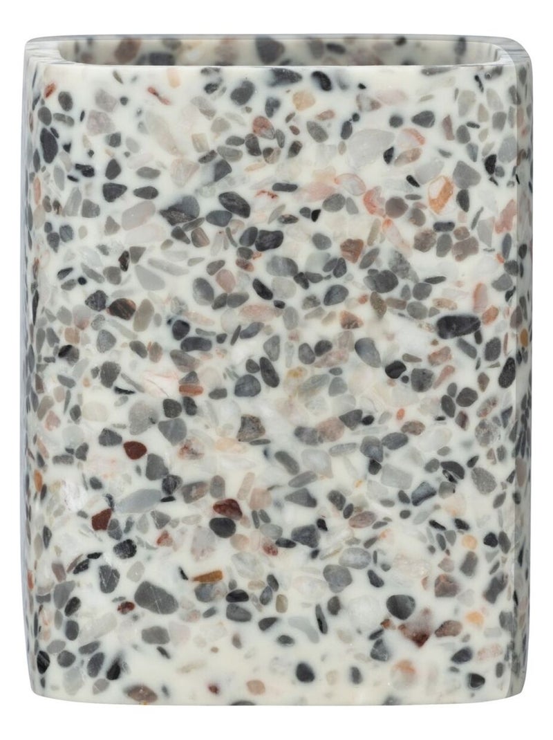 Gobelet de salle de bain effet TERRAZZO Gris - Kiabi