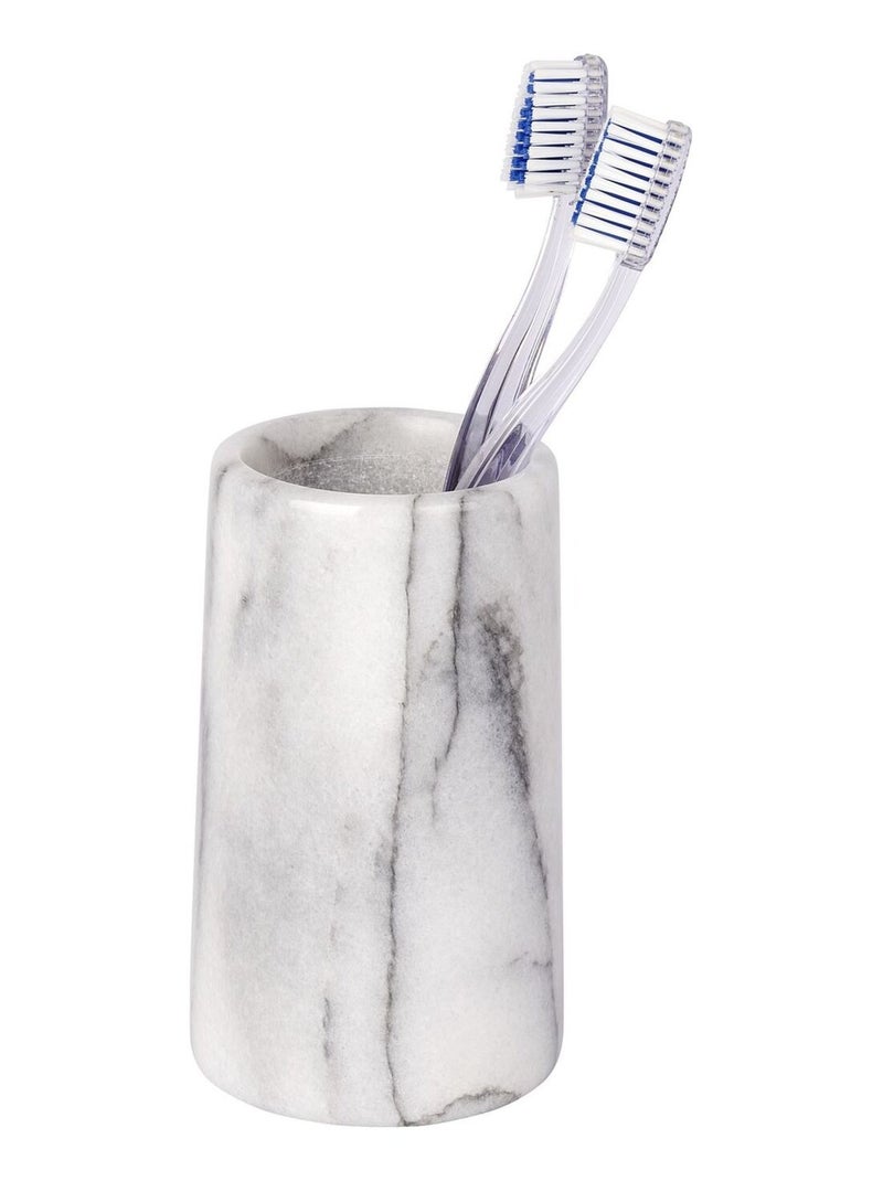Gobelet de salle de bain en marbre ONYX Blanc - Kiabi