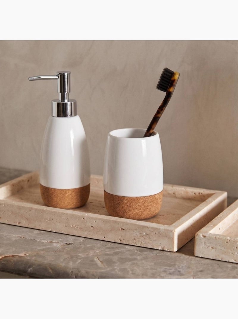 Gobelet en céramique blanche et liège Blanc - Kiabi