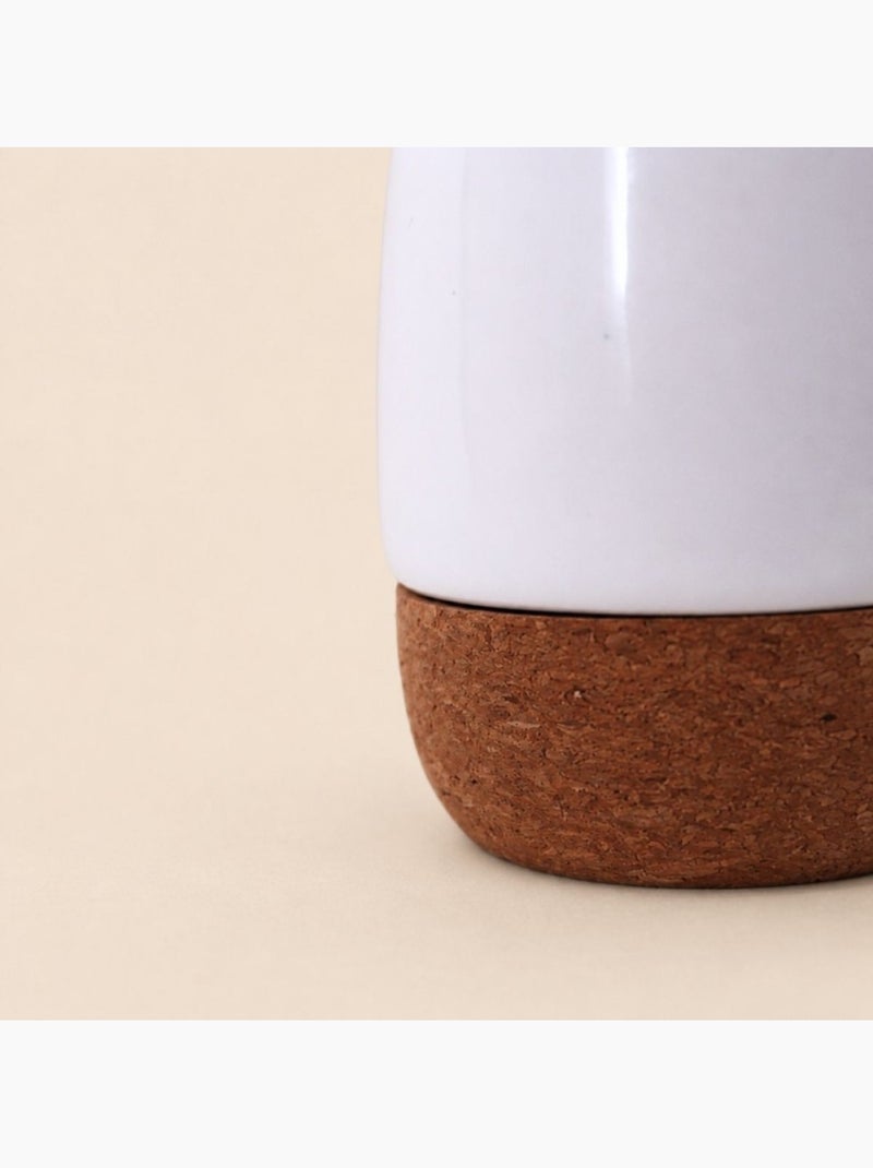Gobelet en céramique blanche et liège Blanc - Kiabi