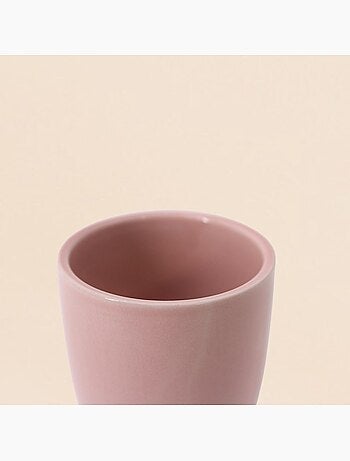 Gobelet en céramique rose effet craquelé