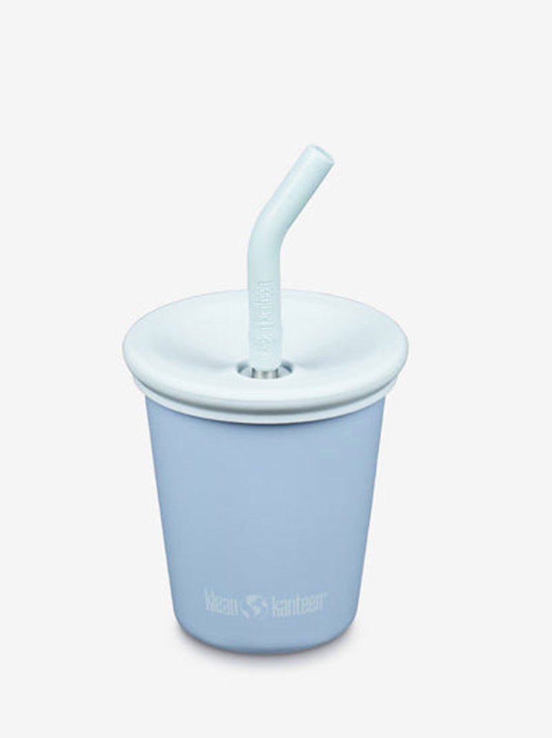 Gobelet en inox 296 ml avec couvercle à paille clear sky Bleu - Kiabi