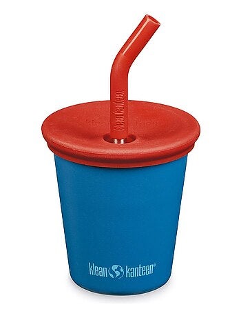 Gobelet en inox 296 ml avec couvercle à paille Mykonos Blue