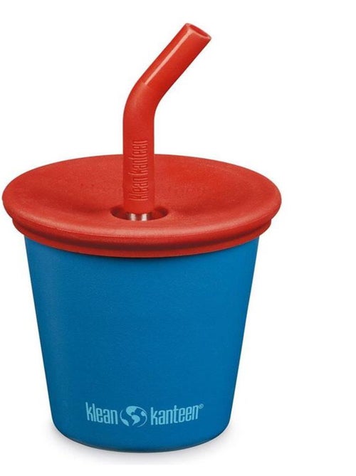 Gobelet en inox 296 ml avec couvercle à paille Mykonos Blue - Kiabi