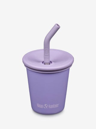 Gobelet en inox 296 ml avec couvercle à paille paisly purple